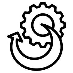 Execute outline icon