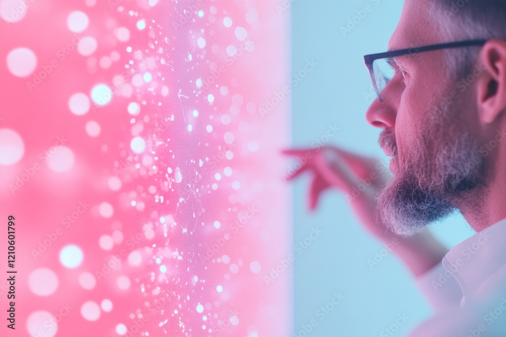 Leinwandbilder Futuristic Digital Interface Tech-Driven Analysis Scene with Interactive Data Visualizations – Empowering Business Innovation in Diverse Corporate Environments