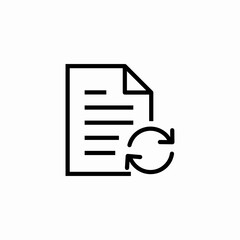 paper page refresh icon sign vector