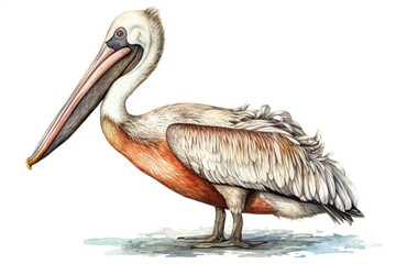 Obraz premium pelican., watercolor painting , Generative AI