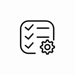 task list settings icon sign vector