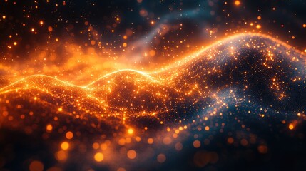 Naklejka premium A beam of bright light emanating from the darkness, often used as a symbol for hope and guidance