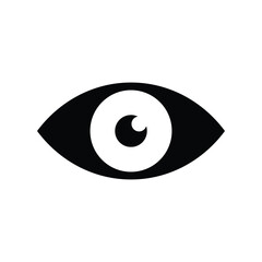 eye icon vector illustration vision look view see sign symbol 