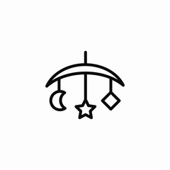 crib toy icon sign vector