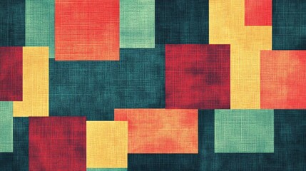 Fototapeta premium Abstract Geometric Textile Pattern with Vintage Colors