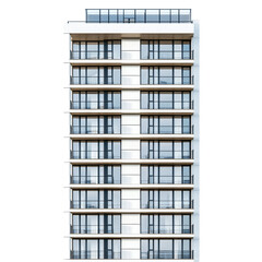 Modern Apartment Building with Windows