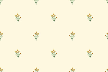 seamless watercolor pattern. Watercolor funny ducklings