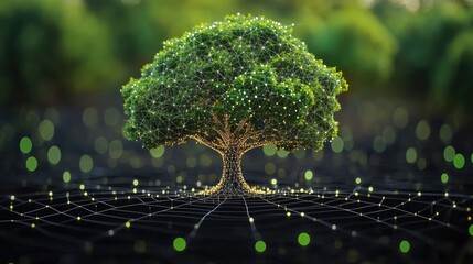 Digital Tree: A Fusion of Nature and Technology Through Network Visualization