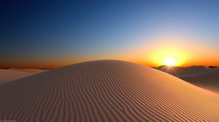 Naklejka premium Desert Sunset Landscape