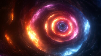 Obraz premium Cosmic Swirl Nebula Luminous Energy Vortex