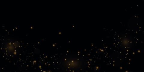Magical bright colorful cloud of sparkling bokeh glare. Small, bright particles of bokeh sparkles and fine bright dust. Christmas colorful glow effect on dark background