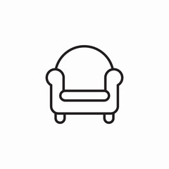 single couch icon sign vector