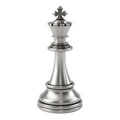 Fototapeta premium silver icon of a chess queen piece