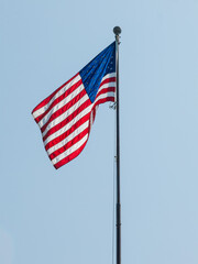 American Flag Vertical Blue Sky Patriotic USA Background