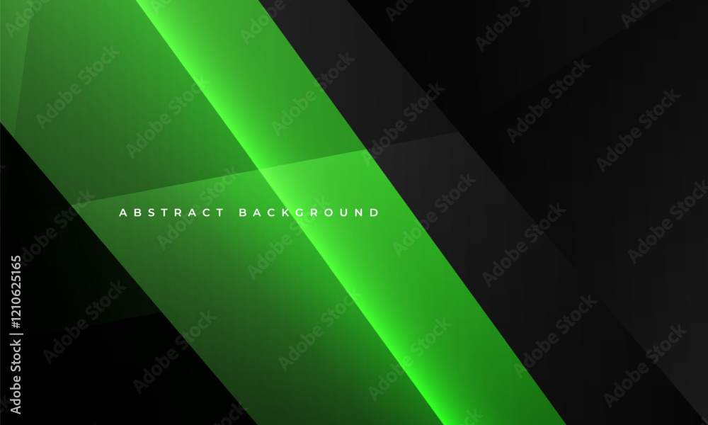 Poster black and green modern abstract background with geometric shapes and diagonal lines. vector illustra
