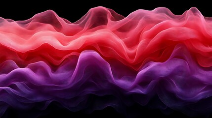 Obraz premium Abstract Waves of Pink and Purple Fabric