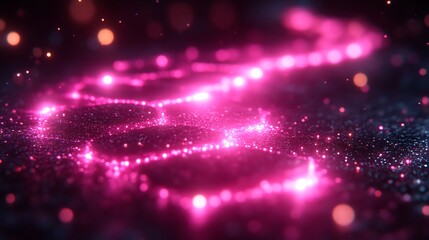 Fototapeta premium Pink Glitter Abstract Background With Lights