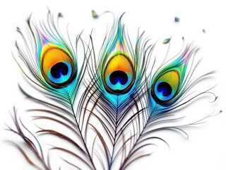Obraz premium Vibrant Peacock Feathers with Iridescent Eyes