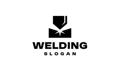 Welding Logo CNC Steel Industry Vector Design Template