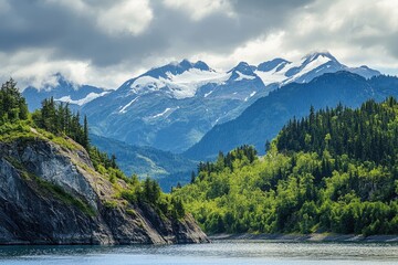 Breathtaking Inside Passage: Luxury Whale Watching Cruise Through Alaska's Majestic Mountain Landscape