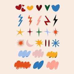 Obraz premium Set of Flat Abstract Collection