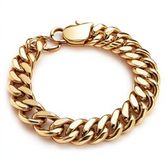 Obraz premium Stylish Male Bracelet Accessories on White Background: A Collection of Brilliant Adornments