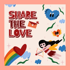 Happy Valentine's Day Illustration