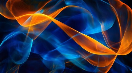 Bright radial light beams. Abstract background in blue and orange neon glow color. Light burst in universe. Space background for presentation, event, party, carnival, celebration, anniversary or other