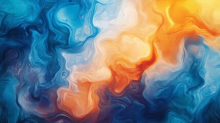 Abstract fractal background. Computer generated graphics. Blue explosion particle motion blur.