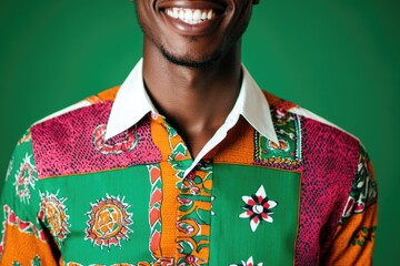A person posing with a bright and cheerful shirt, ideal for use in a blog post or social media update