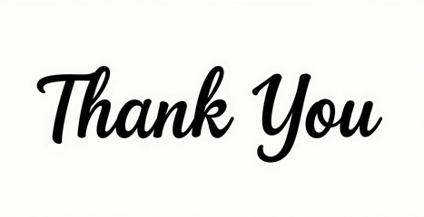 Thank you written in elegant script
