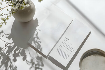 A professional dinner menu mockup with a minimalist design, perfect for restaurants or event planners to showcase their offerings.