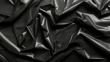 Obraz premium crumpled and folded black and white surface
