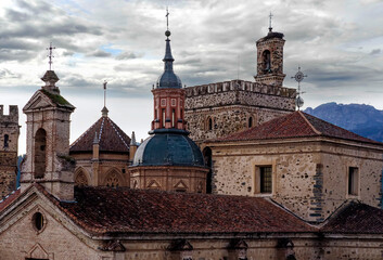 The Royal Monastery of Santa Maria of Guadalupe in Guadalupe, in Extremadura, Spain.