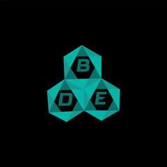 BDE creative minimalist letter logo. BDE unique vector initials alphabet letter logo design