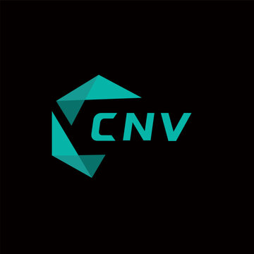 CNV creative minimalist letter logo. CNV unique vector initials alphabet letter logo design
