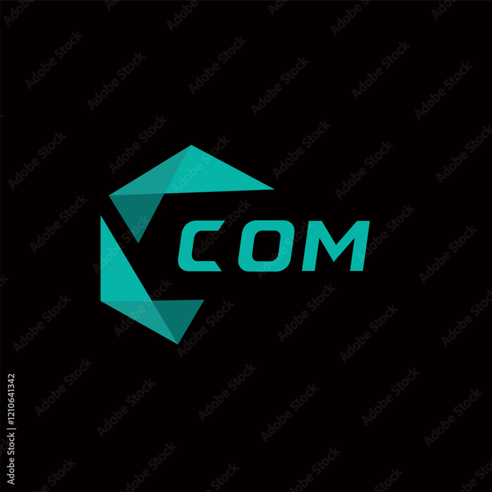 Fototapete com creative minimalist letter logo. com unique vector initials alphabet letter logo design