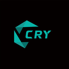 CRY creative minimalist letter logo. CRY unique vector initials alphabet letter logo design
