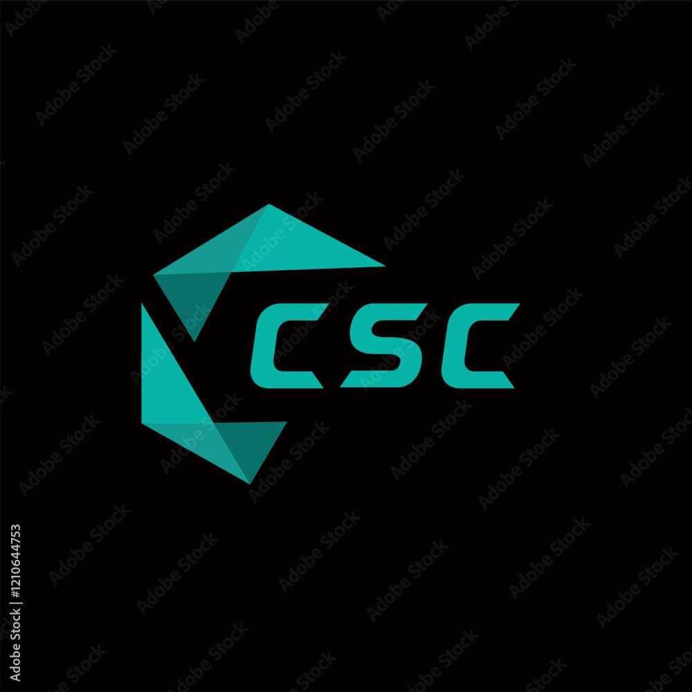 Fototapete csc creative minimalist letter logo. csc unique vector initials alphabet letter logo design