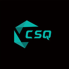 CSQ creative minimalist letter logo. CSQ unique vector initials alphabet letter logo design