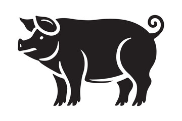 Pig silhouette vector art