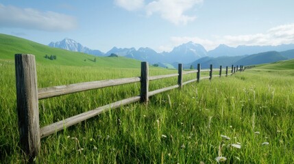 Fototapeta premium Serene mountain meadow landscape
