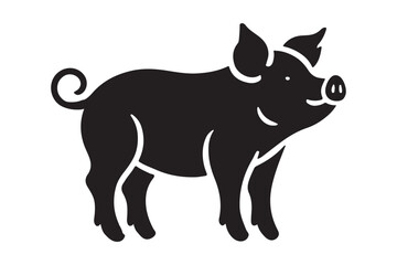 Pig silhouette vector art