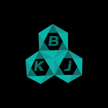 BKJ creative minimalist letter logo. BKJ unique vector initials alphabet letter logo design