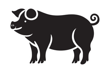 Pig silhouette vector art