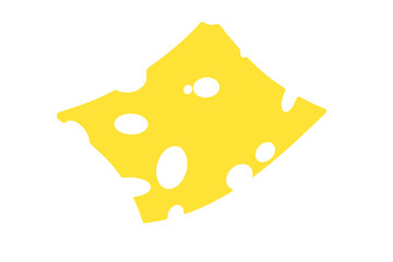 Vector image of a piece of cheese for sandwiches. Food, healthy eating