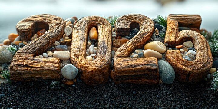 Rock formation resembling a numerical sequence