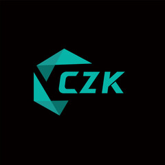 CZK creative minimalist letter logo. CZK unique vector initials alphabet letter logo design