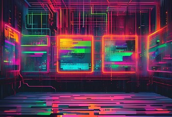 Obraz premium glitch background