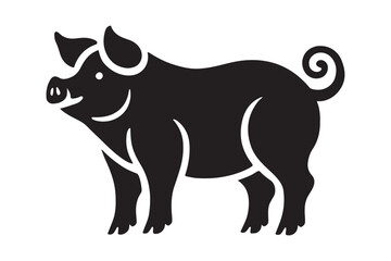 Pig silhouette vector art